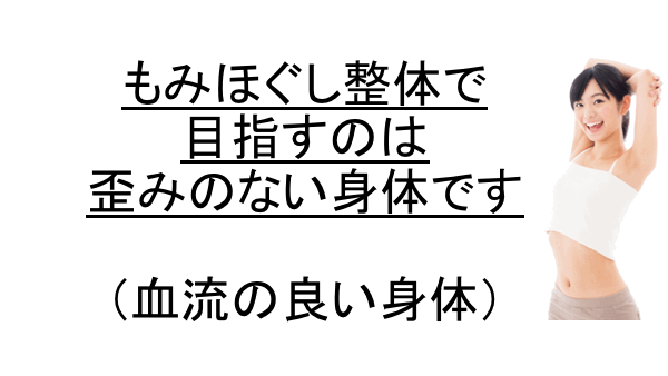 もみほぐし整体で
目指すのは歪みのない身体です