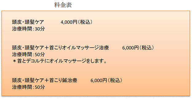 料金表